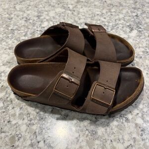 Birkenstock Brown Slides, Sz 39 (8.5)